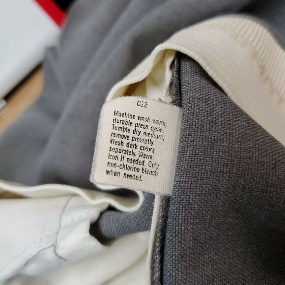 Haggar Mens 34 x 32 Dress Pants Expand-O-Matic Gray Heather Pockets Flat Front - Picture 9 of 12